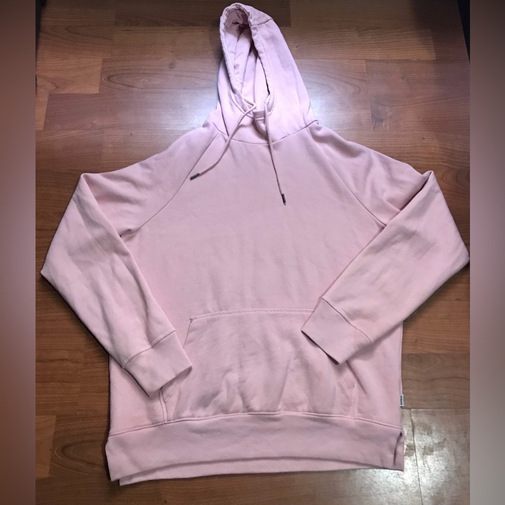 EXPRESS Mens pull on hooded pink sweater